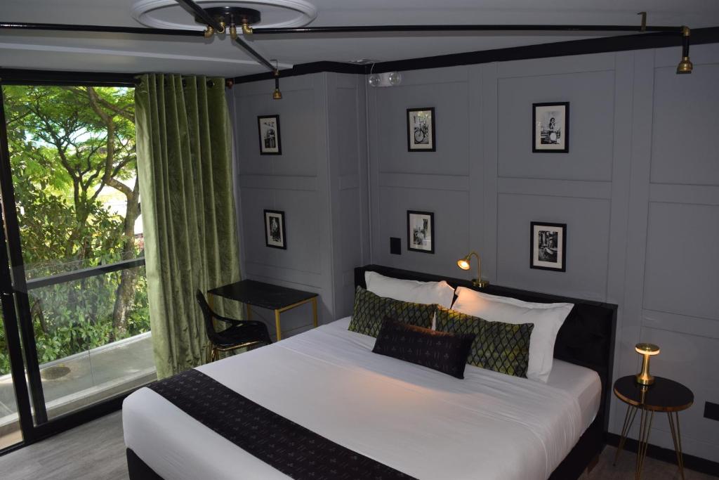 Cama o camas de una habitación en Hotel Helene