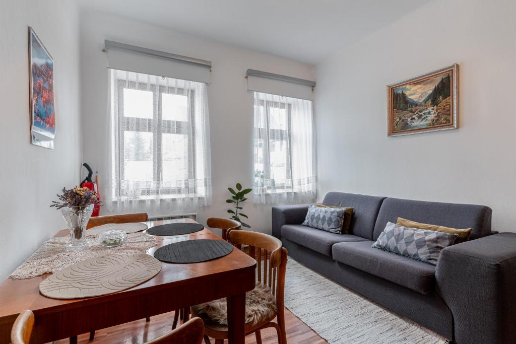 Posezení v ubytování Apartmán Na náměstí