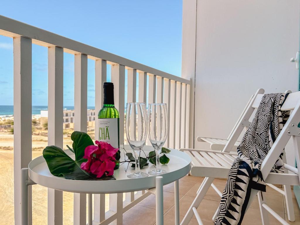 Balkón nebo terasa v ubytování Papaya Apartments Boa Vista