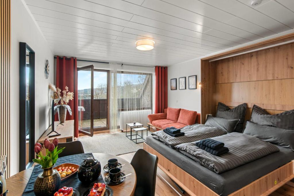 Posezení v ubytování Ferienwohnung im Zemmer