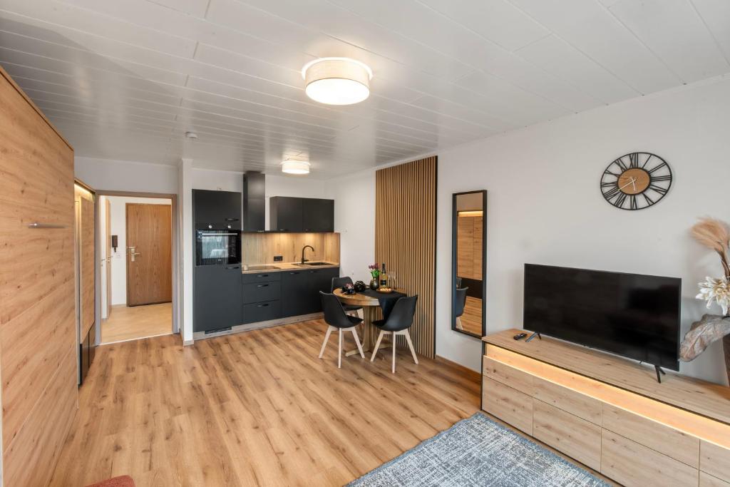 Kuchyň nebo kuchyňský kout v ubytování Ferienwohnung im Zemmer
