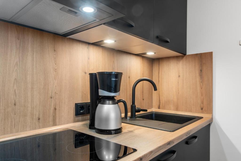 Kuchyň nebo kuchyňský kout v ubytování Ferienwohnung im Zemmer