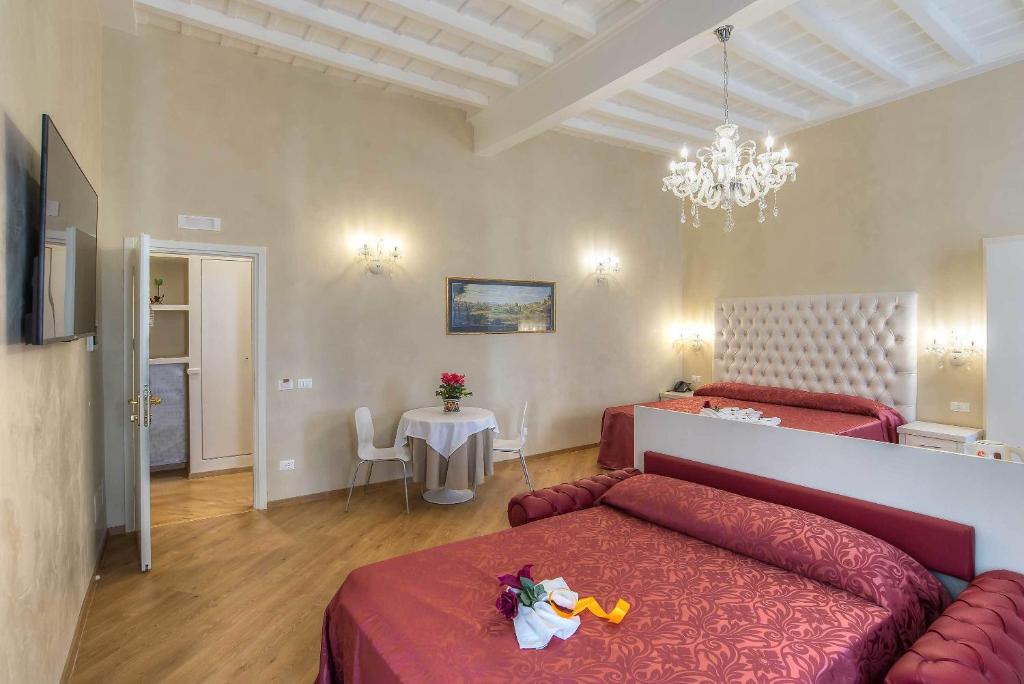 Televízia a/alebo spoločenská miestnosť v ubytovaní Trevi Rome Suite