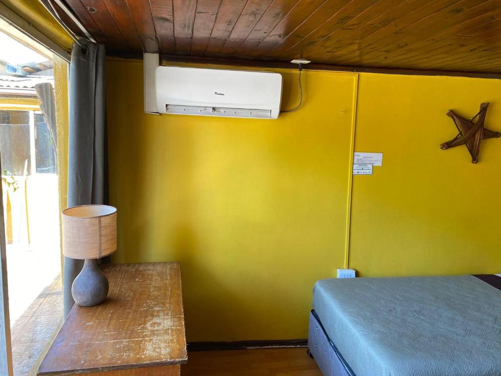 Letto o letti in una camera di Hostal Radal Molina