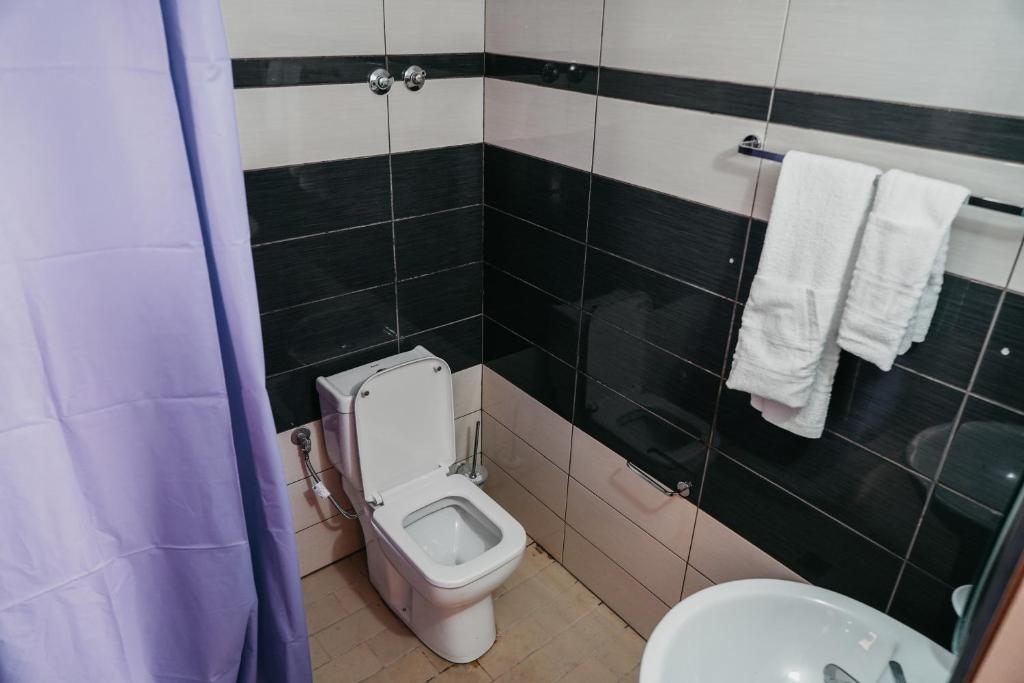 Koupelna v ubytování Bujtina ANLU
