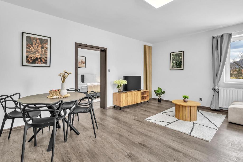 Predel za sedenje v nastanitvi Hotel U Krále Jiřího