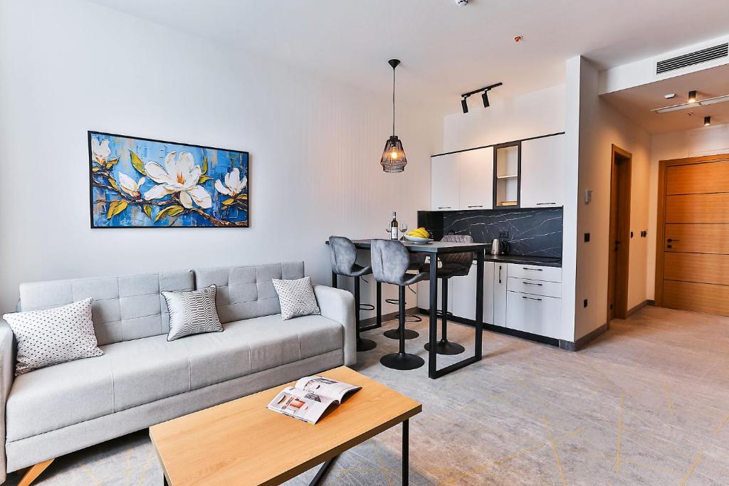 Eldhús eða eldhúskrókur á Hotel Boka