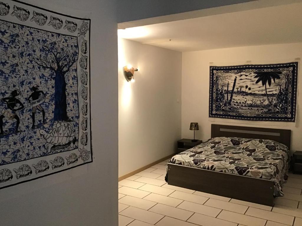 Postel nebo postele na pokoji v ubytování La Zoli Kaz 3 chambres