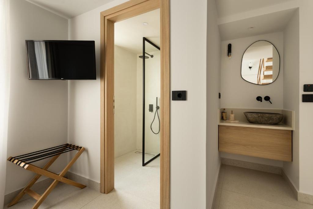 TV a/nebo společenská místnost v ubytování Cortiletto Timeless Suites
