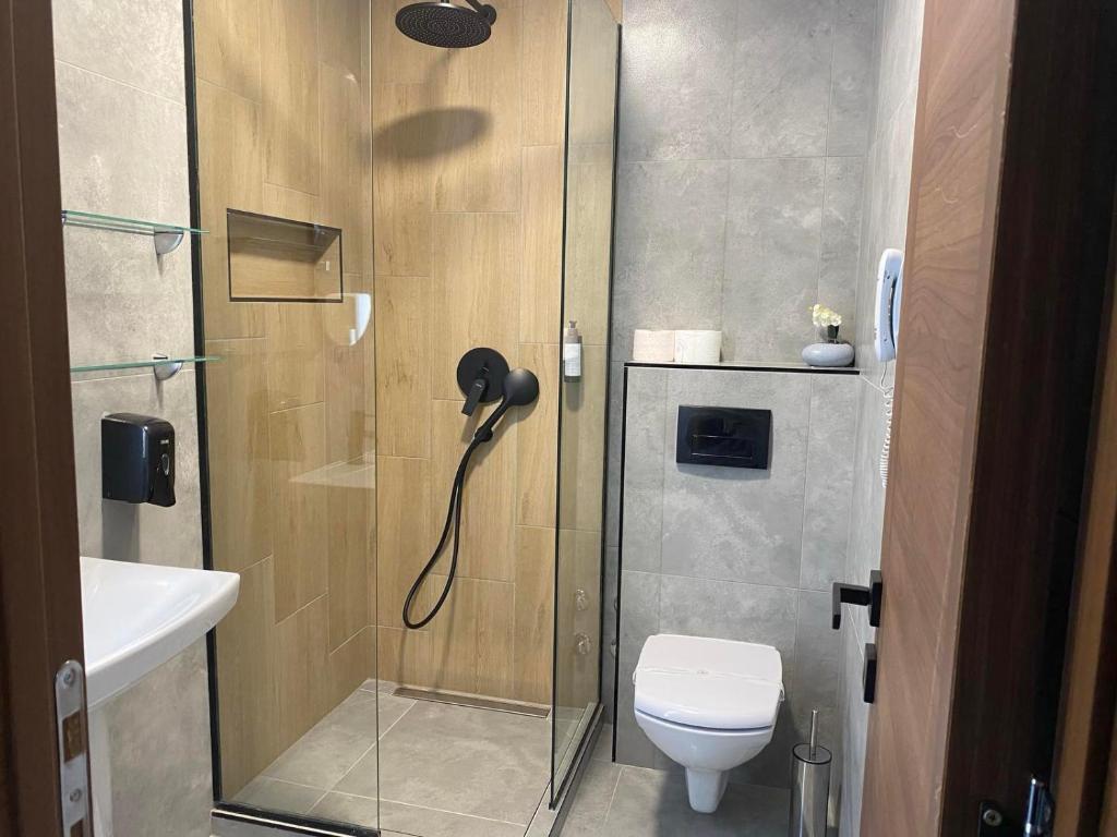 Koupelna v ubytování Hotel Stari Krovovi