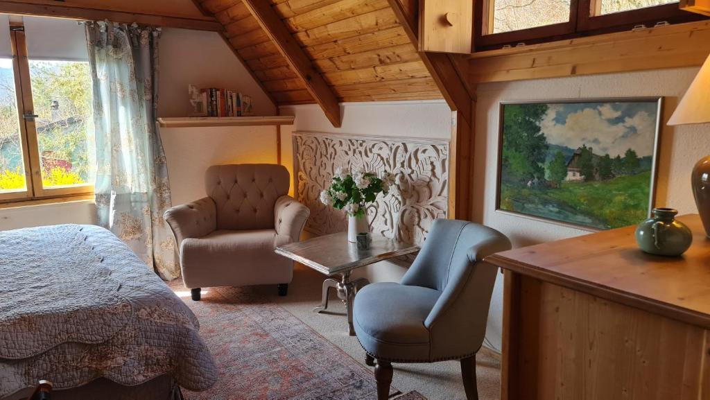 Posezení v ubytování Mont Blanc Chalet