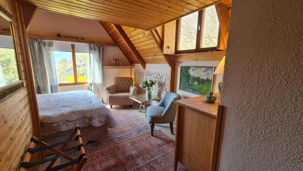Postel nebo postele na pokoji v ubytování Mont Blanc Chalet
