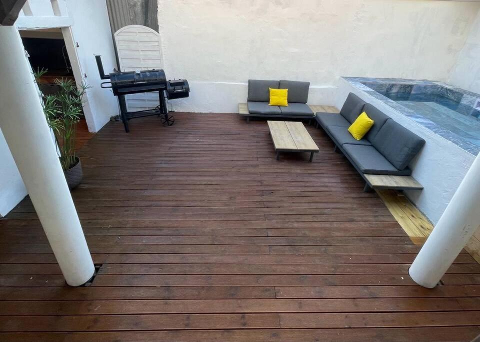 Posezení v ubytování Terrasses de Saint Pierre - Papyrus