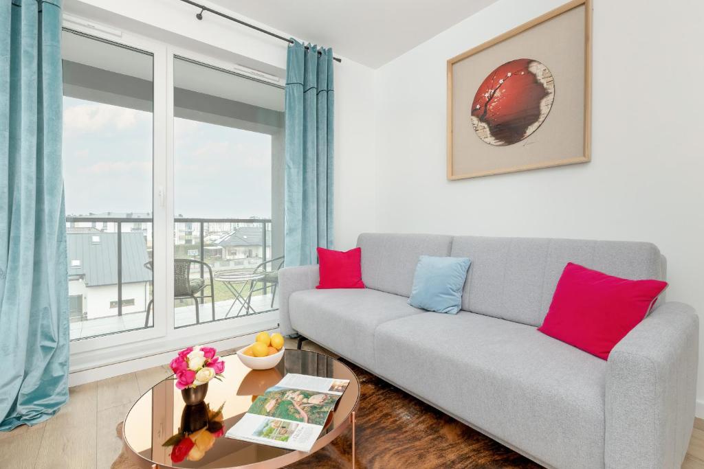 Ruang duduk di Stylish Apartment in Gdynia Balcony & WIFI by Rent like home