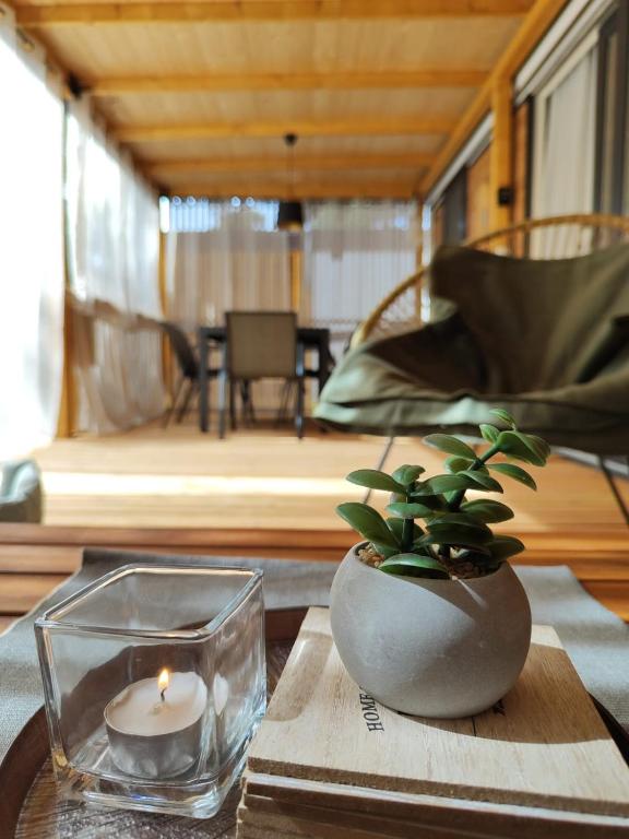 Posezení v ubytování Mobile home Kala