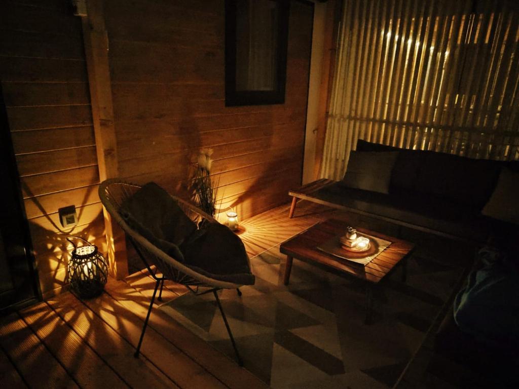 Posezení v ubytování Mobile home Kala