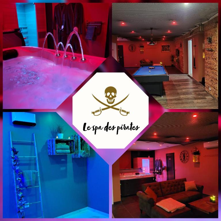 Photo de la galerie de l'établissement Gîte spacieux avec Jacuzzi Sauna billard privatif en couple en famille ou entre amis, à Neufchâtel-Hardelot