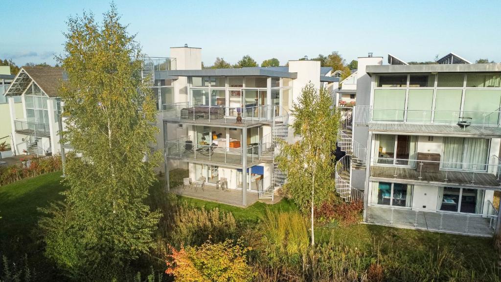 an aerial view of a large apartment building at Shelducks HM119 Lower Mill Estate The Cotswolds in Somerford Keynes