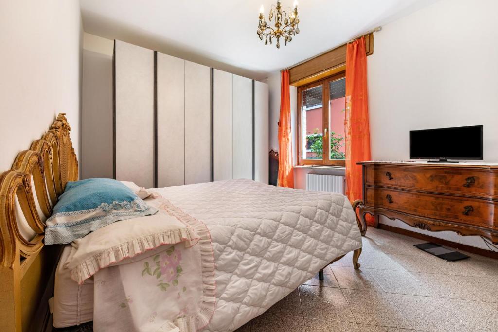 Posteľ alebo postele v izbe v ubytovaní Luminoso appartamento