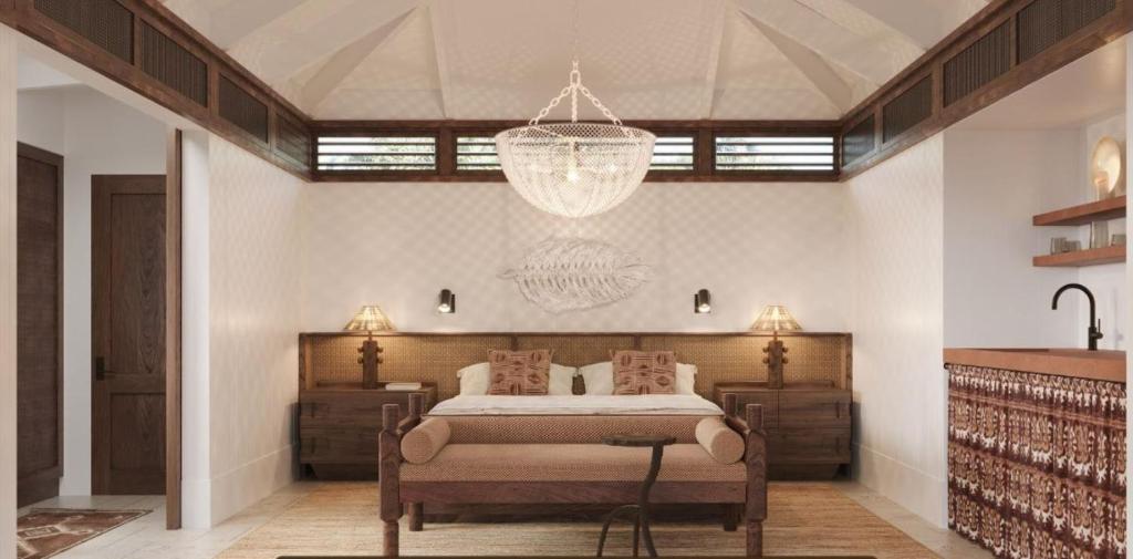 Lovango Resort and Beach Clubにあるベッド