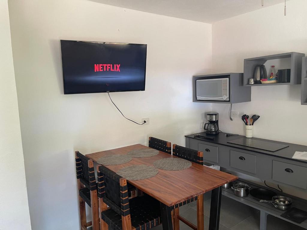 Kuchyň nebo kuchyňský kout v ubytování Casa OM