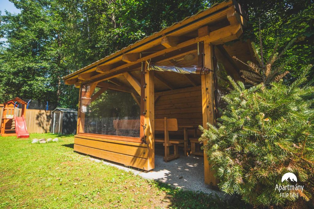 Zahrada ubytování Apartmány Filip Tále