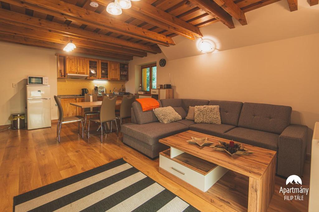 Kuchyň nebo kuchyňský kout v ubytování Apartmány Filip Tále