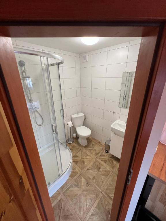 Koupelna v ubytování Privát U Mara