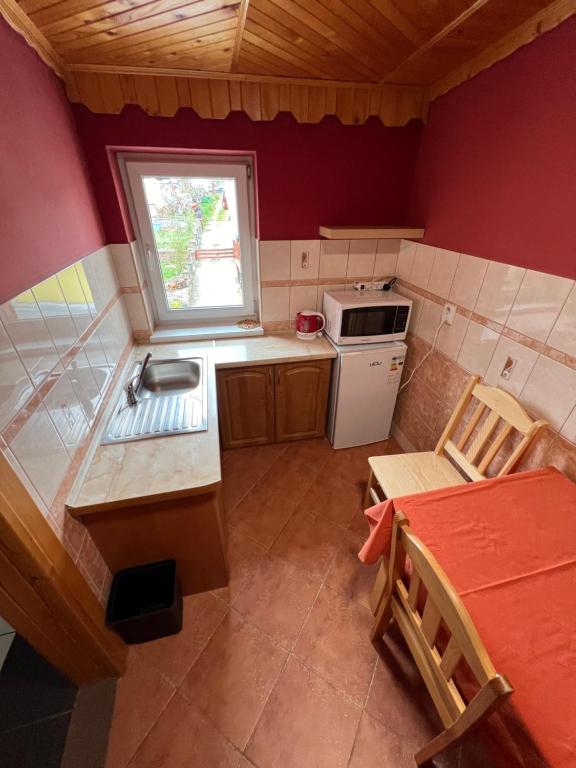 Kuchyň nebo kuchyňský kout v ubytování Privát U Mara