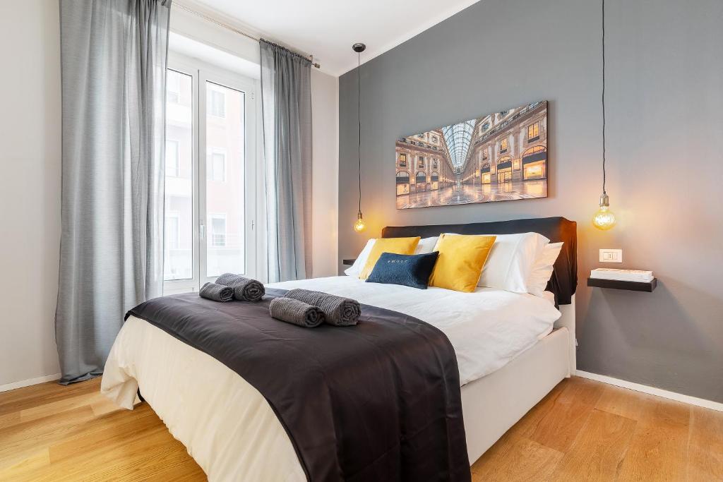 Postel nebo postele na pokoji v ubytování [Tortona-Navigli] Luxury Desing District Wifi e Neflix