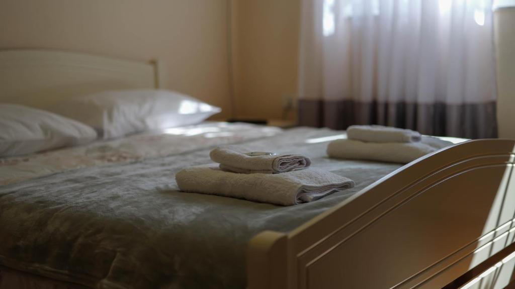 Postel nebo postele na pokoji v ubytování Shkodra Guest House & Trips