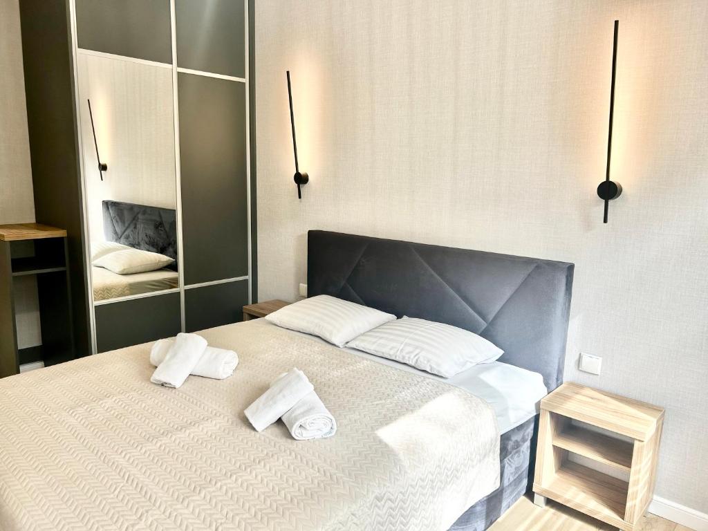 Posteľ alebo postele v izbe v ubytovaní Apartament w Rezydencji Pod Świerkami Karpacz