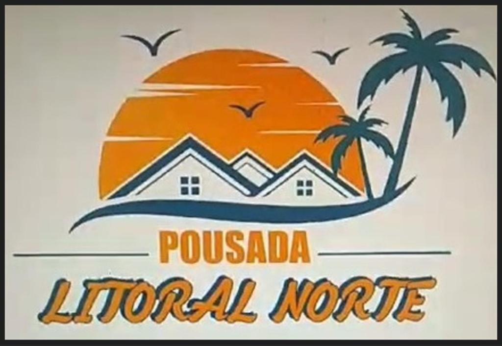 a sign for the portland luton national motel at Pousada Litoral Norte Caragua in Caraguatatuba