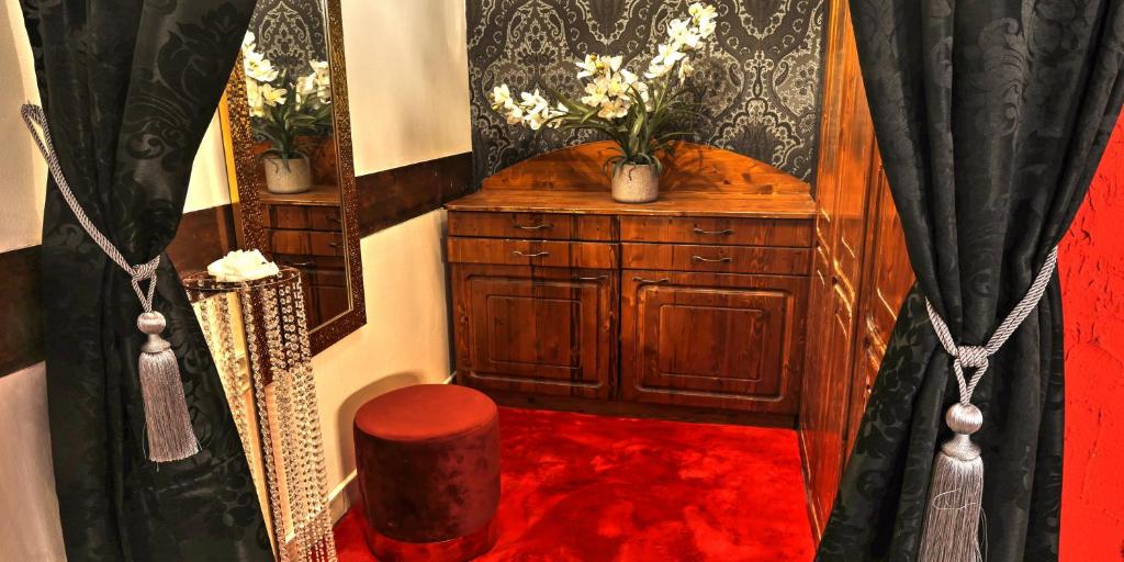 Koupelna v ubytování Ferrari wellness apartmán