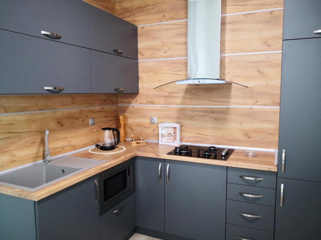 Kuchyň nebo kuchyňský kout v ubytování Dream sea apartment 2