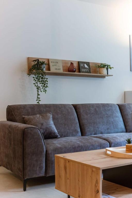 Posezení v ubytování Huswell - Bright apartment only 5 minutes from the beach