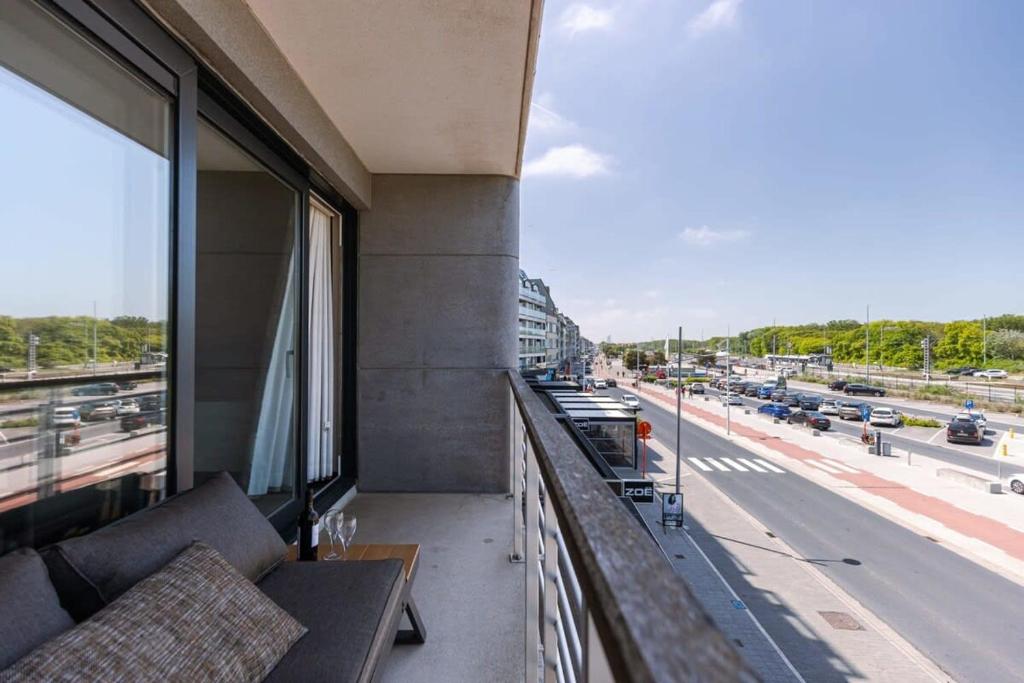 Balkón nebo terasa v ubytování Huswell - Bright apartment with parking near the beach