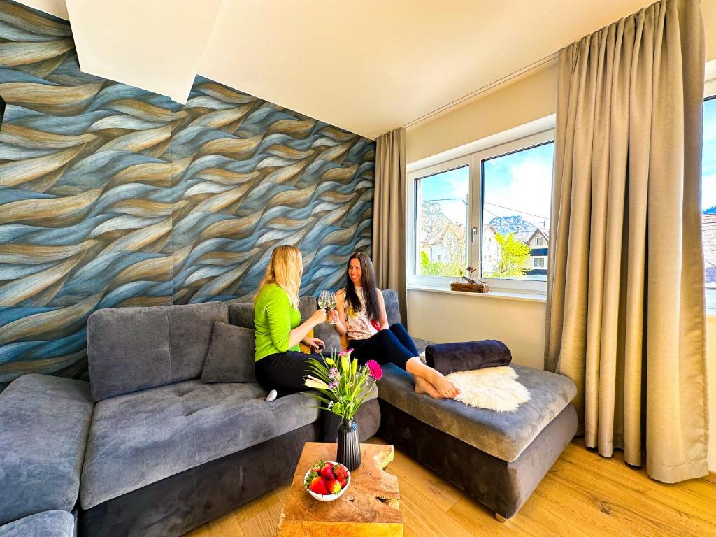 Posezení v ubytování Appartement Bergmann