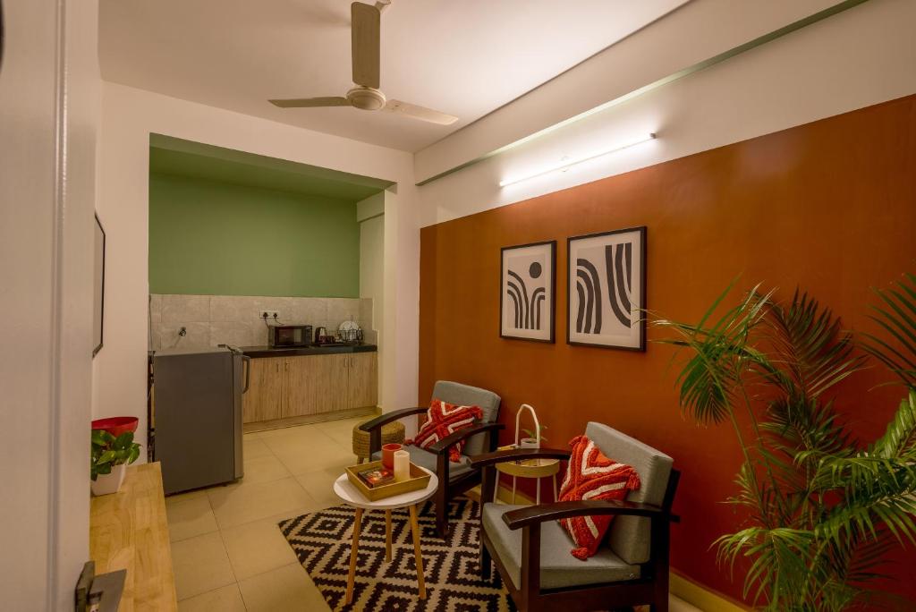 Kuchyň nebo kuchyňský kout v ubytování Olive Hotel Calangute Niwasa by Embassy Group