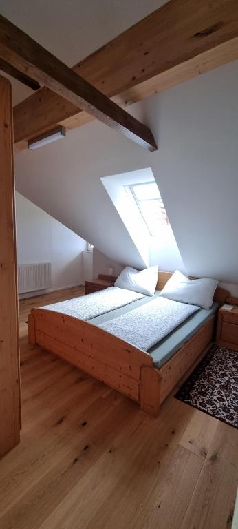 Postel nebo postele na pokoji v ubytování Hieblerhof Ferk