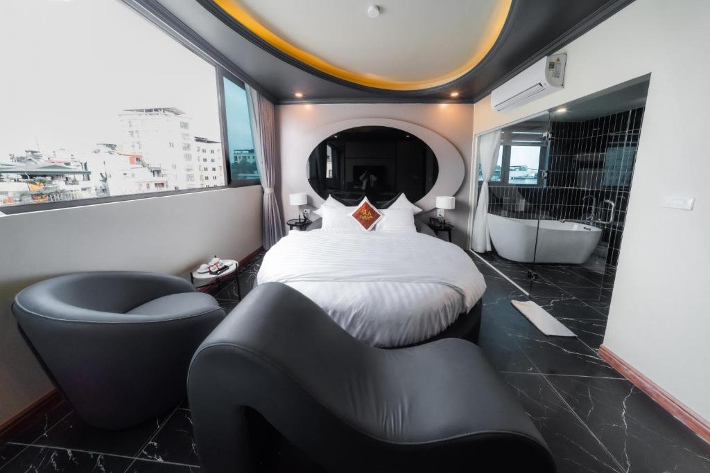 Posezení v ubytování Lam Anh Hotel 6 Ngoại Giao Đoàn BT4-10