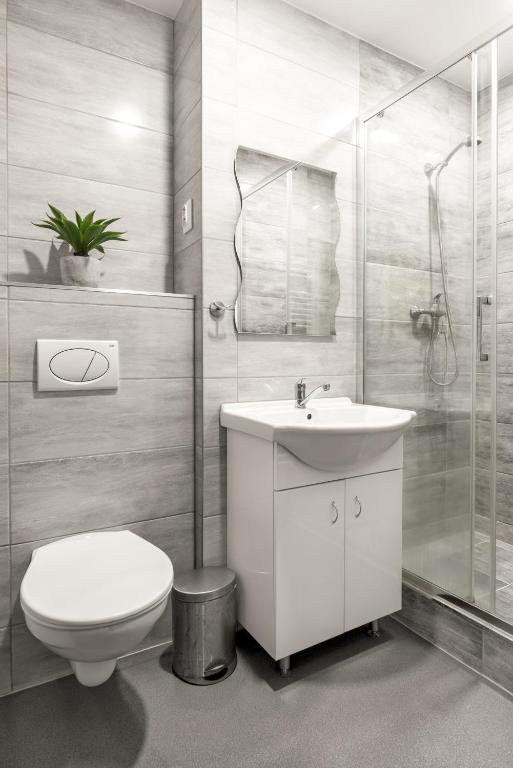 Koupelna v ubytování Hotel Schwarz