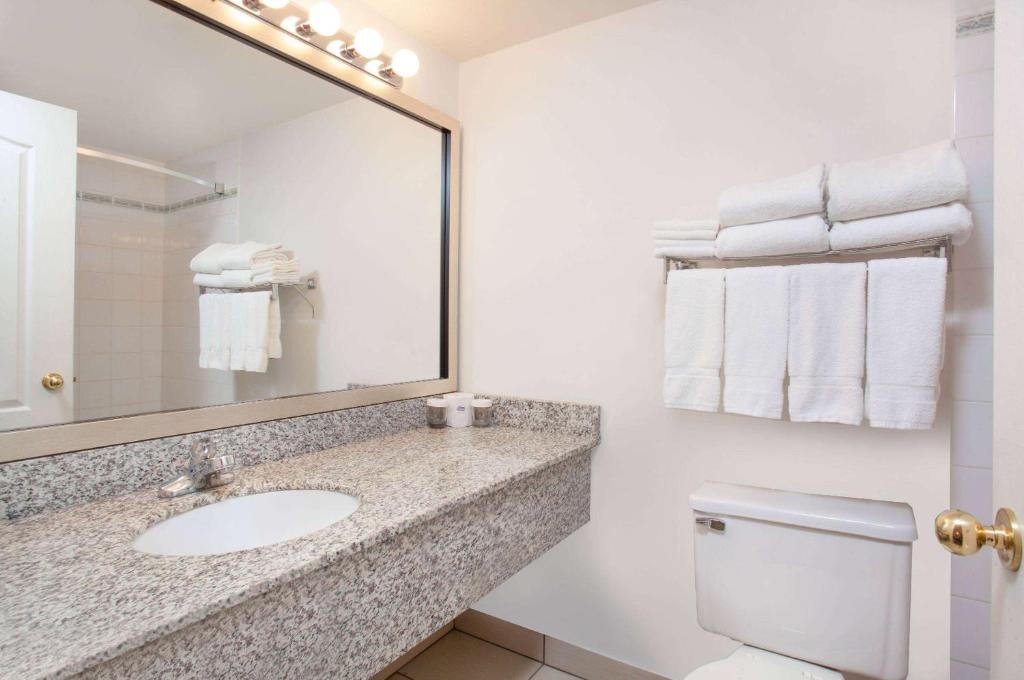 Koupelna v ubytování Ramada by Wyndham Red Deer Hotel & Suites