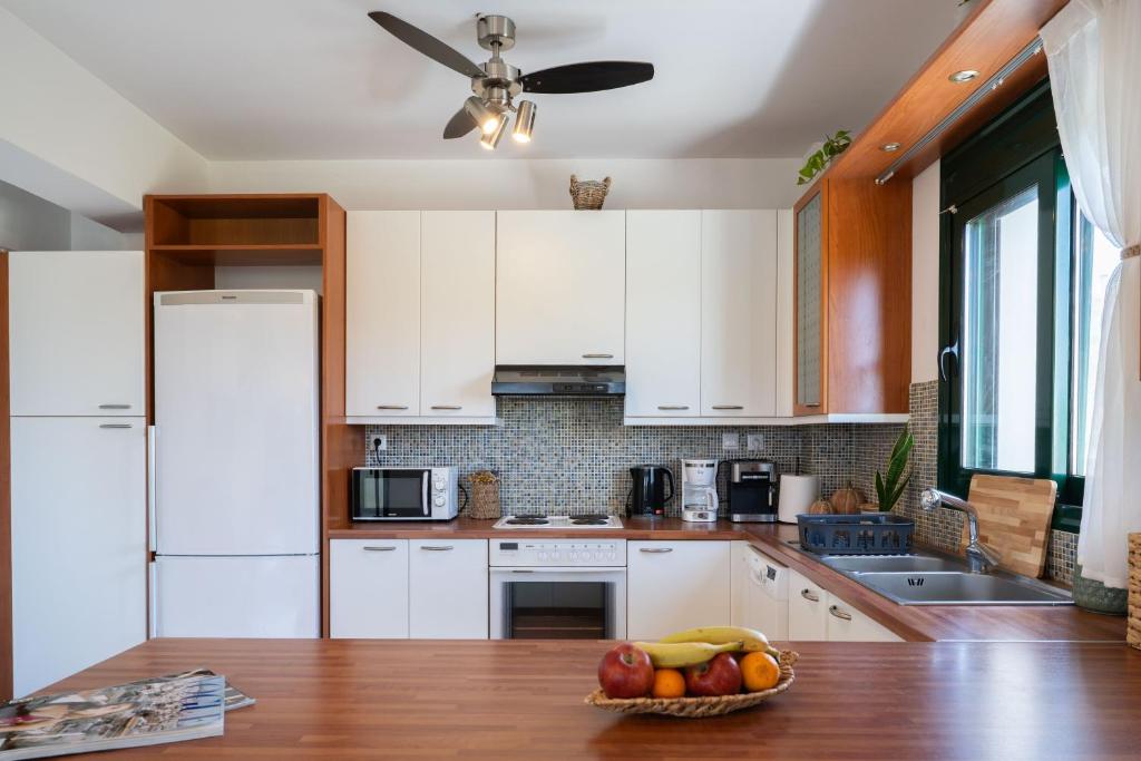 A kitchen or kitchenette at Elarchon Villa Private Pool