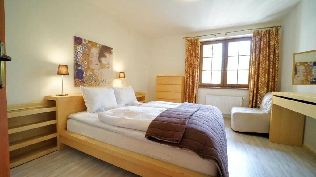 Ένα ή περισσότερα κρεβάτια σε δωμάτιο στο Apartamenty Every Sky Nadrzeczna 2B