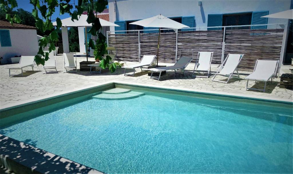The swimming pool at or close to La Corte di Nunu'