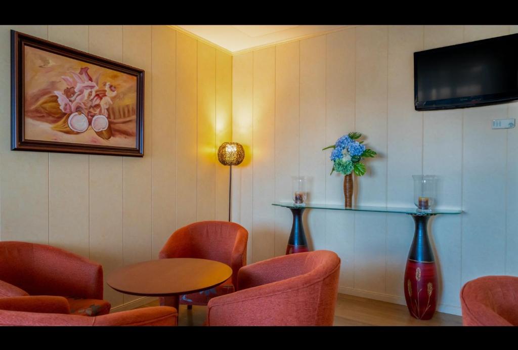 TV a/nebo společenská místnost v ubytování Hotel Mozárbez Salamanca