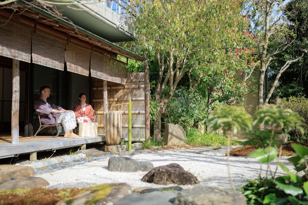 Zahrada ubytování Fukiya Ryokan