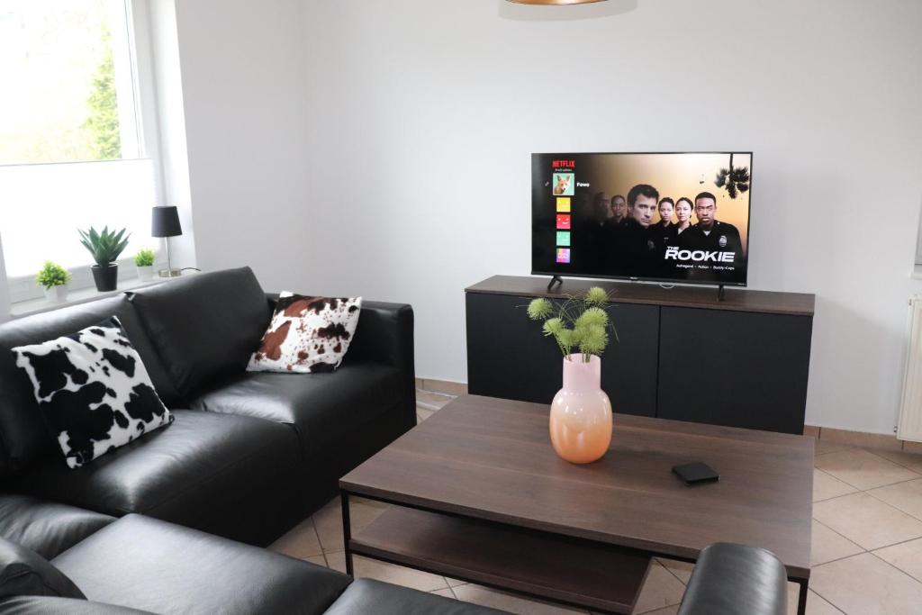 Televisyen dan/atau pusat hiburan di FeWo Eslohe