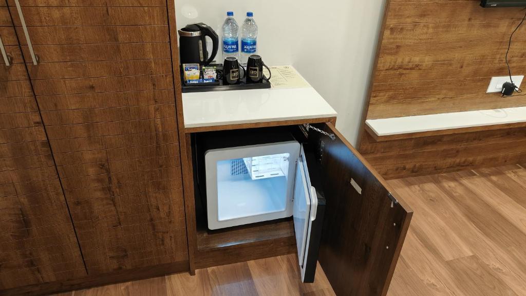 Kuchyň nebo kuchyňský kout v ubytování Hotel GRT Square